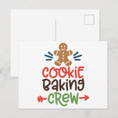 Cartes Pour Fêtes Annuelles Cookie baking crew christmas (Devant / Derrière)