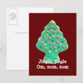 Cartes Pour Fêtes Annuelles Cookie d'arbre de Noël (Devant / Derrière)