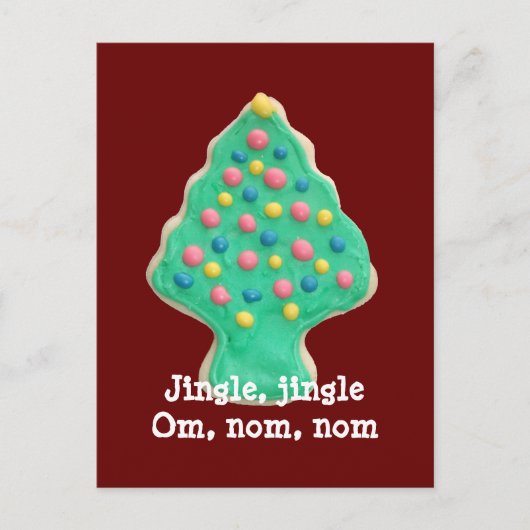 Cartes Pour Fêtes Annuelles Cookie d'arbre de Noël (Devant)