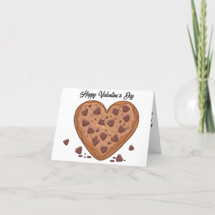 Cartes Pour Fêtes Annuelles Cookie de la Saint-Valentin en forme de cœur avec 