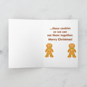 Cartes Pour Fêtes Annuelles Cookie de Noël amusant (Intérieur)