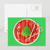 Cartes Pour Fêtes Annuelles Cookie de Noël avec sucres de canne (Devant / Derrière)