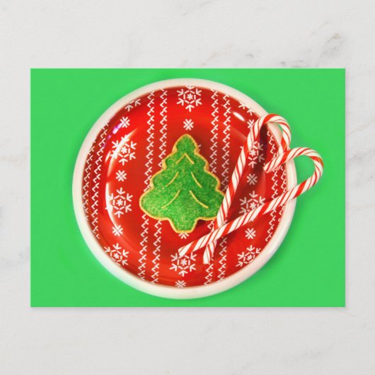 Cartes Pour Fêtes Annuelles Cookie de Noël avec sucres de canne (Devant)
