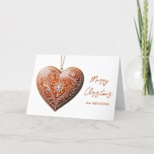 Cartes Pour Fêtes Annuelles Cookie de Noël rustique Décoré traditionnel