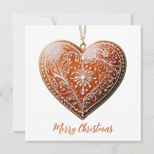 Cartes Pour Fêtes Annuelles Cookie de Noël rustique décoré traditionnel