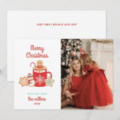 Cartes Pour Fêtes Annuelles Cookie et cacao | Joyeux Noël (Devant / Derrière)