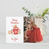 Cartes Pour Fêtes Annuelles Cookie et cacao | Joyeux Noël (Debout devant)