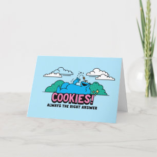 Cartes Pour Fêtes Annuelles Cookie Monster Les cookies sont toujours la bonn