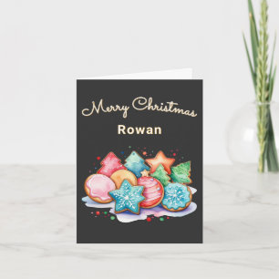 Cartes Pour Fêtes Annuelles Cookies Colorés Noël Personnalisés