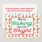Cartes Pour Fêtes Annuelles Cookies de Noël Baking Spirits Bright (Devant / Derrière)