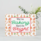 Cartes Pour Fêtes Annuelles Cookies de Noël Baking Spirits Bright (Debout devant)