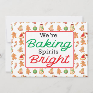 Cartes Pour Fêtes Annuelles Cookies de Noël Baking Spirits Bright