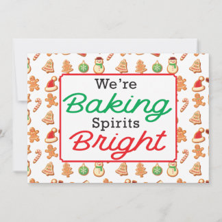 Cartes Pour Fêtes Annuelles Cookies de Noël Baking Spirits Bright