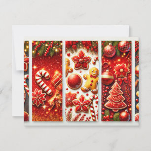 Cartes Pour Fêtes Annuelles Cookies de Noël festifs et fêtes scintillantes