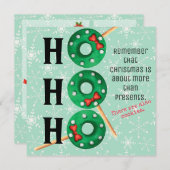 Cartes Pour Fêtes Annuelles Cookies de Noël Funny Ho Ho Holiday Card (Devant / Derrière)