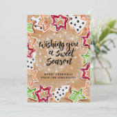 Cartes Pour Fêtes Annuelles Cookies de Noël mignons (Debout devant)