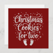 Cartes Pour Fêtes Annuelles Cookies De Noël Pour Deux Fêtes De Grossesse Mater (Devant / Derrière)
