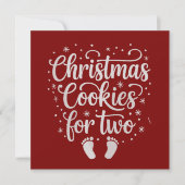 Cartes Pour Fêtes Annuelles Cookies De Noël Pour Deux Fêtes De Grossesse Mater (Devant)