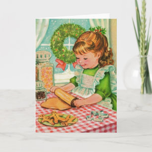 Cartes Pour Fêtes Annuelles Cookies De Noël Vintage Des Années 1950