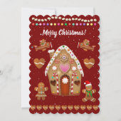 Cartes Pour Fêtes Annuelles Cookies de pain d'épice Fête de Noël (Devant)