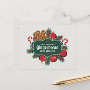 Cartes Pour Fêtes Annuelles Cookies de pain d'épices approuvés par père Noël a