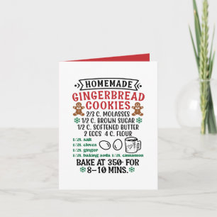 Cartes Pour Fêtes Annuelles Cookies de pain d'épices maison personnalisables