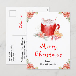 Cartes Pour Fêtes Annuelles Cookies de vacances et cacao rouge Joyeux Noël