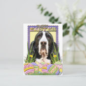 Cartes Pour Fêtes Annuelles Cookies d'oeufs de Pâques - Basset Hound - Jasmine (Debout devant)