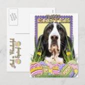 Cartes Pour Fêtes Annuelles Cookies d'oeufs de Pâques - Basset Hound - Jasmine (Devant / Derrière)