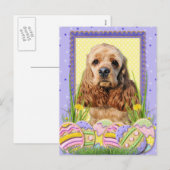 Cartes Pour Fêtes Annuelles Cookies d'oeufs de Pâques - Cocker Spaniel (Devant / Derrière)