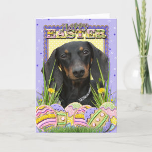 Cartes Pour Fêtes Annuelles Cookies d'oeufs de Pâques - Dachshund