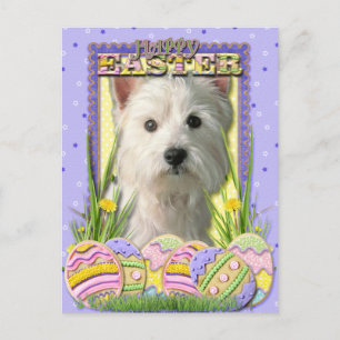 Cartes Pour Fêtes Annuelles Cookies d'oeufs de Pâques - West Highland Terrier