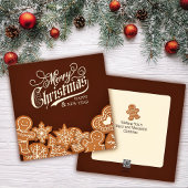 Cartes Pour Fêtes Annuelles Cookies en pain d'épice de Noël