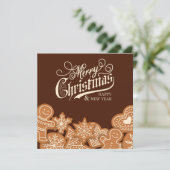 Cartes Pour Fêtes Annuelles Cookies en pain d'épice de Noël (Debout devant)