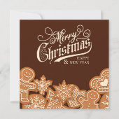 Cartes Pour Fêtes Annuelles Cookies en pain d'épice de Noël (Devant)