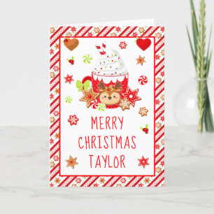 Cartes Pour Fêtes Annuelles Cookies et cacao Rouge Joyer Noël