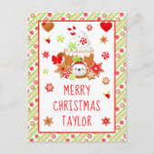 Cartes Pour Fêtes Annuelles Cookies et cacao Vert Joyer Noël (Devant)