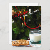 Cartes Pour Fêtes Annuelles Cookies et lait de Noël pour Père Noël (Devant / Derrière)