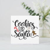 Cartes Pour Fêtes Annuelles Cookies pour Père Noël Fun Christmas (Debout devant)