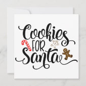 Cartes Pour Fêtes Annuelles Cookies pour Père Noël Fun Christmas (Devant)