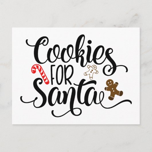 Cartes Pour Fêtes Annuelles Cookies pour Père Noël Fun Christmas (Devant)