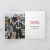 Cartes Pour Fêtes Annuelles Cool blanc rouge moderne Yule Script Trees Votre p (Intérieur)