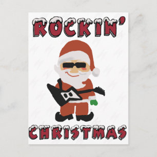 Cartes Pour Fêtes Annuelles Cool Père Noël de Noël de Rockin