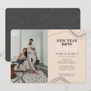 Cartes Pour Fêtes Annuelles Coordonnées de la nouvelle année Pic Peach Moving