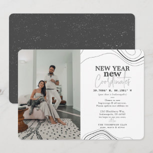 Cartes Pour Fêtes Annuelles Coordonnées du Nouvel An PhotoGrey Moving Faire-pa