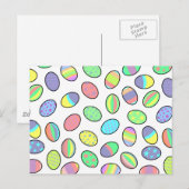 Cartes Pour Fêtes Annuelles Copie en pastel d'oeufs de pâques (Devant / Derrière)