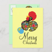 Cartes Pour Fêtes Annuelles Coq célèbre de Joyeux Noël de Barcelos Nr 06 (Devant / Derrière)