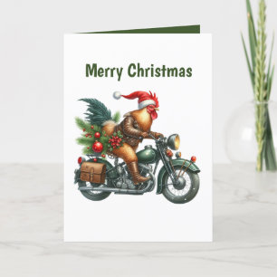Cartes Pour Fêtes Annuelles Coq de Noël festif personnalisable