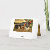 Cartes Pour Fêtes Annuelles Coq de Noël Hen Barn Coop Farm (Dos)