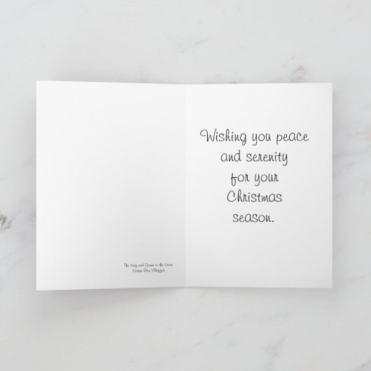 Cartes Pour Fêtes Annuelles Coq et Hen dans la neige (Intérieur)